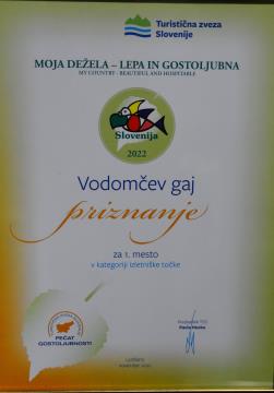 16 PRIZNANJE VODOMČEV GAJ